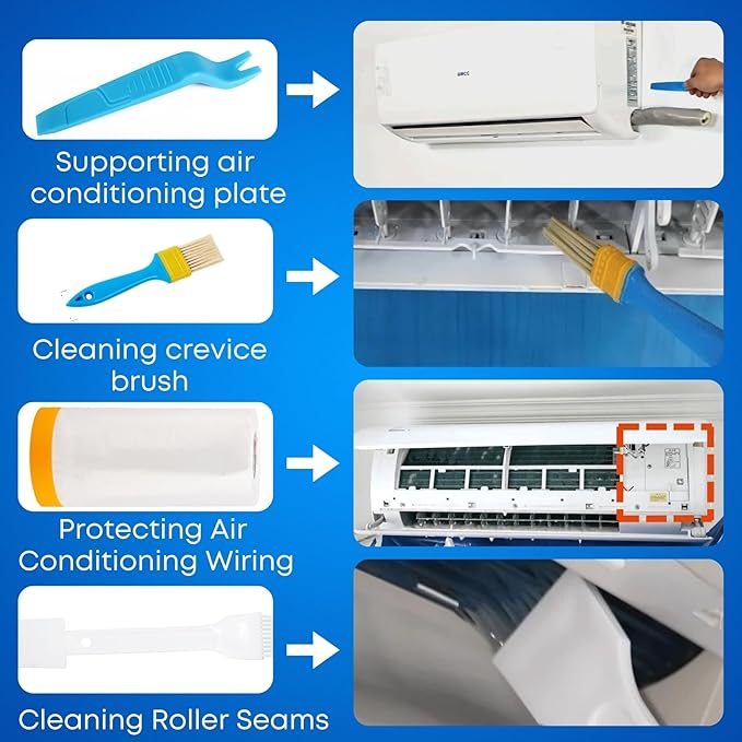 Oiktylr Mini Split Cleaning Kit Bag with 75ft Hose Set, Air Conditioner Cleaning Kit for Minisplit Coil, AC Cleaning Kit Fits Systems (Small / 75FT Hose)