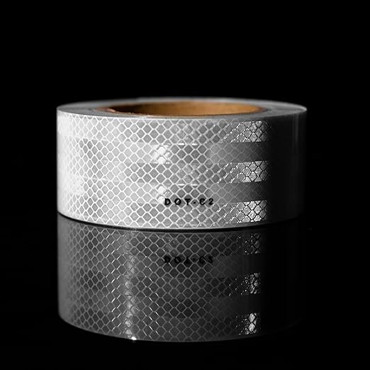 SEVEN SPARTA DOT-C2 Reflective Safety Tape 2 Inch x 200 Feet Silver Conspicuity Tape for Vehicles, Trailers, Boats, Signs (200 FT)