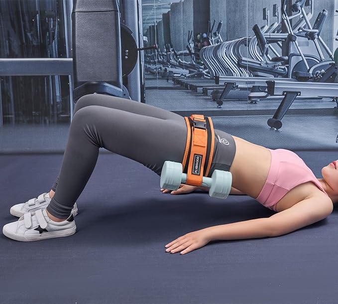 Hip Thrust Belt for Dumbbells,Booty Belt for Hip Thrust Slip-Resistant Padding