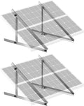 VEVOR 2 Sets Solar Panel Mounting Brackets - 45-Inch, 0 to 90 Adjustable Tilt Mounts Support 100-400W Solar Panels, Lightweight Aluminum Brackets with Folding Tilt Legs for RV, Boat, Off-Grid