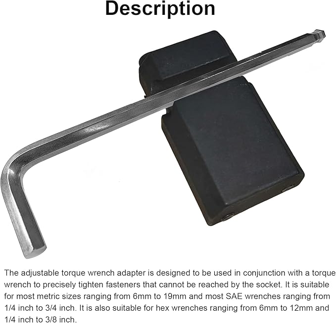 Adjustable Torque Wrench Adapter,Upgrade Larger Size Adjustment Range,Wider Adjustable Torque Wrench Adapter Tool