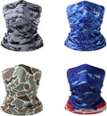 BASSDASH 4 Pack UPF 50+ UV Protection Neck Gaiter Sun Protector for Fishing Hunting Kayaking Hiking Cycling Outdoor
