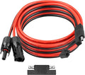 10AWG Solar Panel to SAE Adapter Cable 12FT SAE Connector Battery Cable PV Solar Extension Wire with SAE Polarity Reverse Adapter for RV Caravan Solar Panel Battery Charger