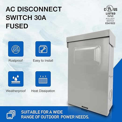 Z ZDS-30F Pull-Out Disconnect Switch 30A 240V Fused