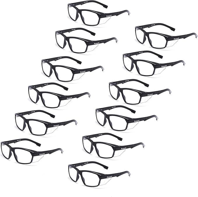 ProtectX Classic Safety Glasses, Anti-Fog Scratch Resistant Lenses, Protective Eyewear for Work, Indoor/Outdoor, ANSI Z87.1