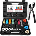 26pc Master Quick Disconnect Tool Kit with Fuel and AC Disconnect Pliers,Fuel Line Disconnect Tool Set,Fuel Line Removal Tools for GM Trucks,Ford, Air Line,A/C Fuel&Transmission Systems