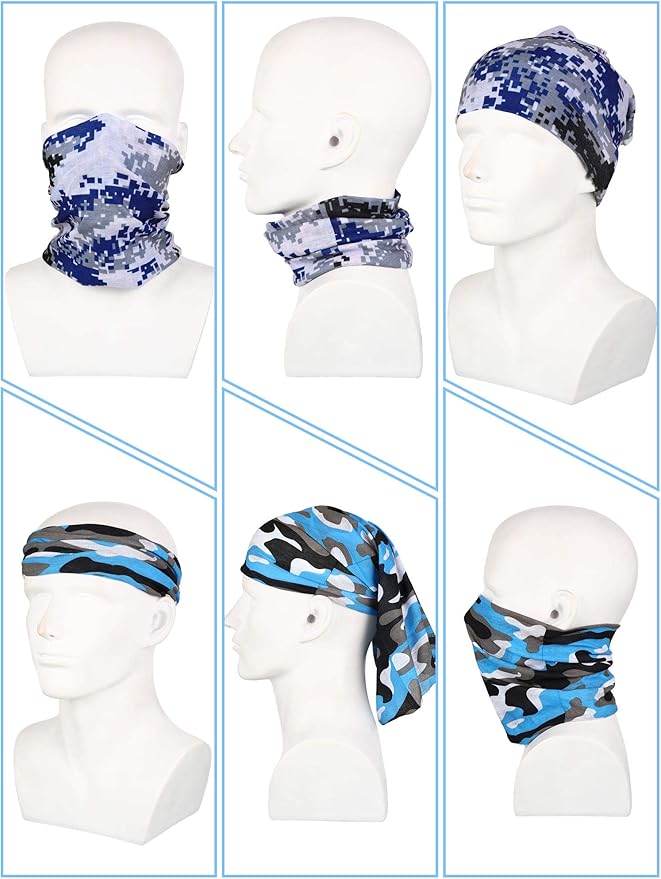 SATINIOR 10 Pcs Cooling Neck Gaiter for Men Women Sunscreen Breathable Bandana Summer UV Protection Face Mask Scarf