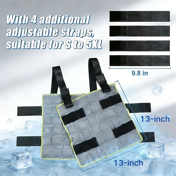 Cooling Vest for Men & Women with 72 Ice Cubes, Adjustable Ice Pack Vest, Ice Jacket & Cold Pack Vest for Long-Lasting Heat Relief, Perfect for Motorcycle Riding, Outdoor Work, Sports