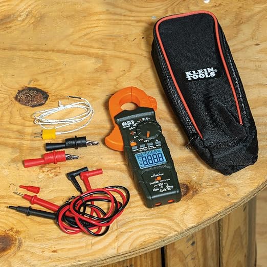 Klein Tools CL445 HVAC Clamp Meter, Auto-Ranging TRMS, NCVT, Measures Voltage, Current, Temperature, Micro Amps, InRush and More