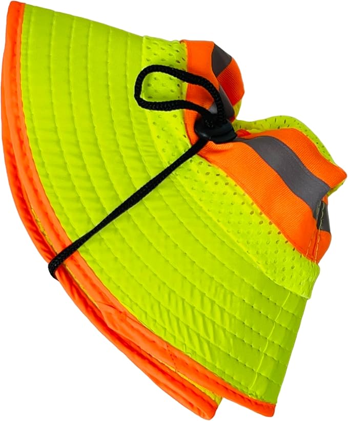 Packable and Adjustable Reflective Neon Boonie Sun Hat