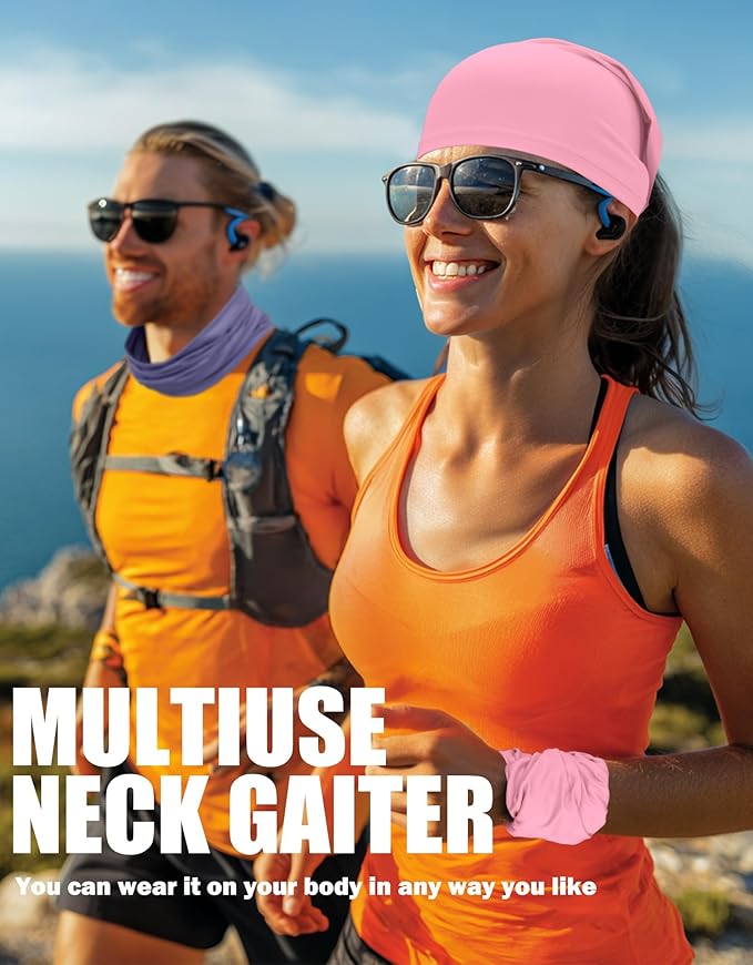 JHYWELL Cooling Neck Gaiter Face Mask, UV Protection Masks Gator, Windproof Bandana for Skiing, Fishing, Hiking, Cycling