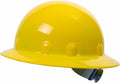 Fibre-Metal by Honeywell SuperEight Thermoplastic Full Brim Hard Hat with 8-Point Ratchet Suspension, Yellow, Model: E1RW02A000