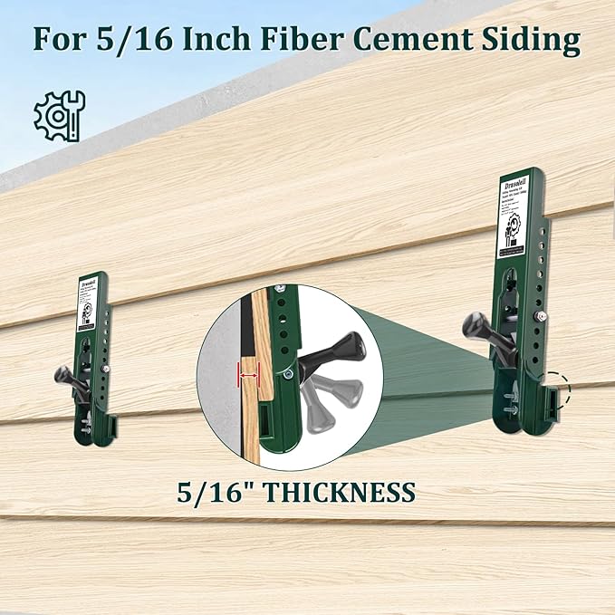 Siding Installation Tools, Siding Mounting Kit with Adjustable Reveals, Lap Siding Gauge Made of Polycarbonate Body (Green, 5/16 Inch)