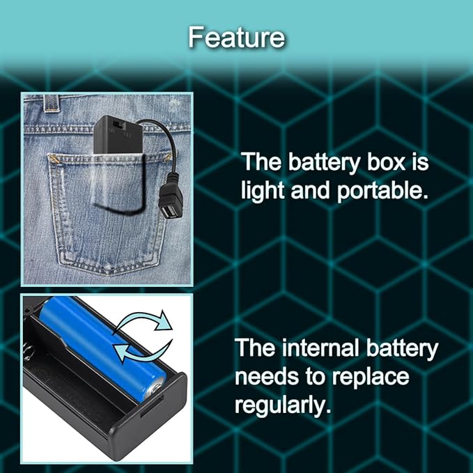 5 PCS 2 AA Battery Box Holder with USB Female Cable Socket 2 AA Power Supply Battery Case Box with ON-Off Switch, for Mini Fan Light, Toy RC Car, LED Strip