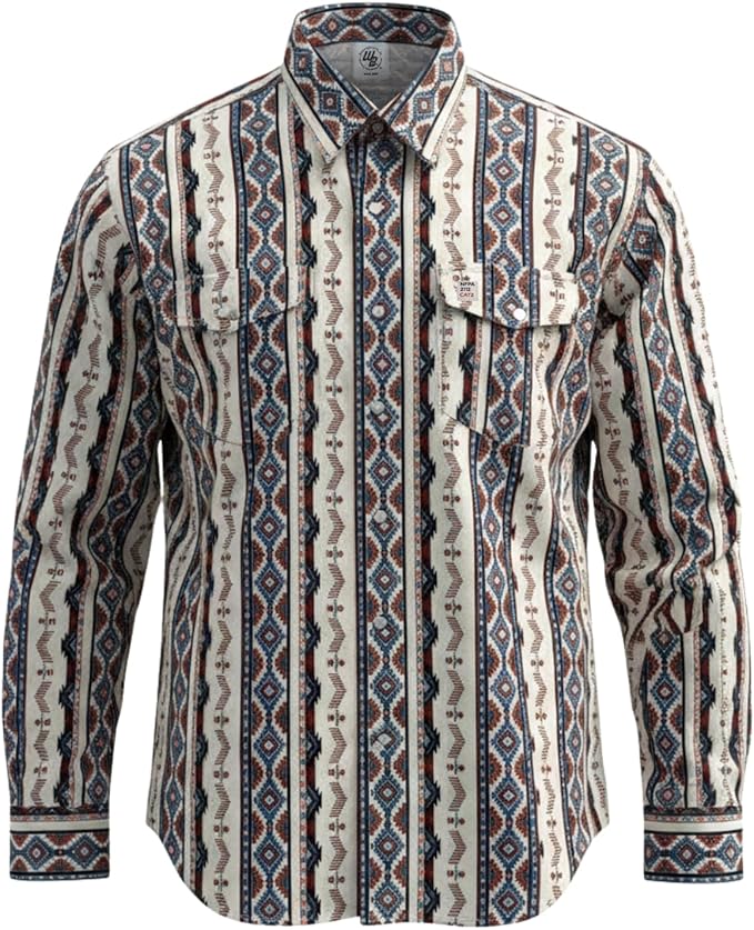 WoahBros FR Shirts for Men, 8oz Midweight Flame Resistant Welding Shirt, 100% Cotton, Pearl Snap Buttons - CAT2/NFPA2112