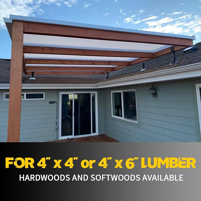 Roof Riser Bracket Kit,Adjustable Angle Roof Riser for 4 x 4(Actual:3.5" x 3.5") Lumber,Heavy Duty Steel Roof Riser Beam Bracket for Outdoor Pergola,Porch,Log Cabin with Screws - 1Pack