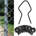 Hicarer 100 Pcs T Post Clips Metal Wire Fence Clips Galvanized Steel Tie Ez Twist Preformed Fencing Clip 11 Gauge Fence Ties for T-Posts/u-Posts (Black)