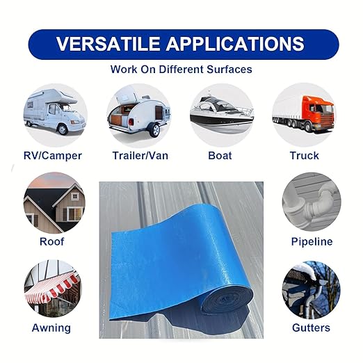 Heavy Duty Industrial roof Waterproof Tape, Suitable for Metal Surfaces, Corrugated Roofs, and Iron Plates - Durable, high-Grade sealant, Industrial roof Maintenance (Silvery, 7.874in*196.85in)