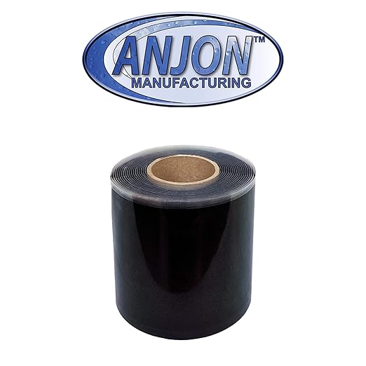 Anjon Manufacturing 6" x 100' Black EPDM Single Stick Flashing Tape - 302682.100