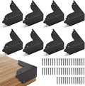 8 Pieces 70x70x26mm/2.76"*2.76"*1.02" Antique Bronze Decorative Box Corner Covers Guards Desk Edge Protectors (Black)