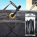 Outdoor UV Zip Tie Fasteners (8in, Black)