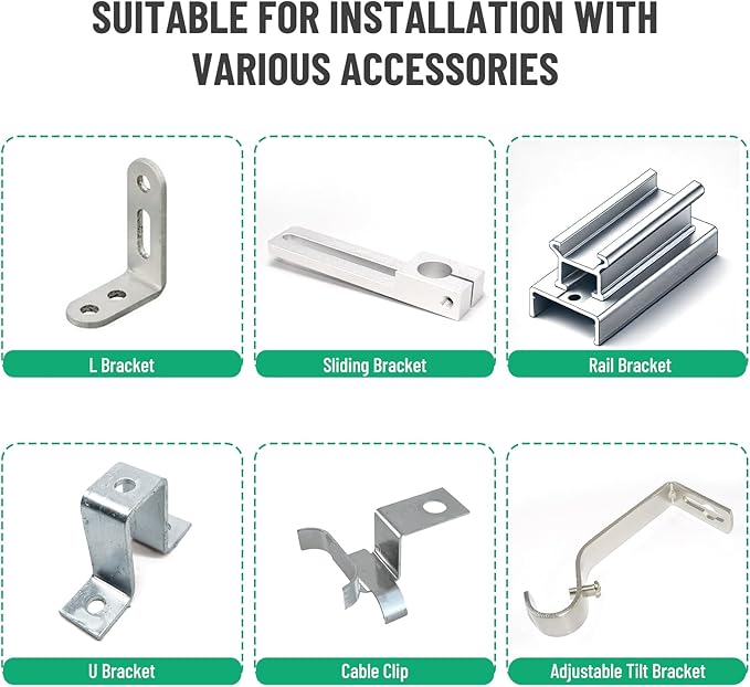 48PCS Standing Seam Roof Clamps, Metal Roof Fixing Clamps, Racking Bracket for Solar Panel Module Installation, Starlink Base, Heat Cable and Snow Guard Attachment