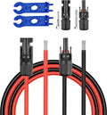 5 FT 10AWG Solar Panel Extension Cable,10 Gauge Extension Cord,5FT 10FT 20FT 30FT 50FT 100FT Solar Panel Wire with Extra Fair of Female and Male Connectors Solar Adapter for RV, Photovoltaic Systems