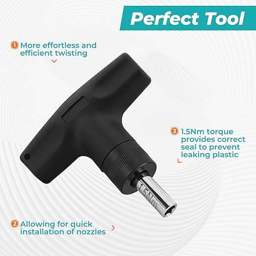 1.5Nm Nozzle Torque Wrench for 3D Printer Nozzle Changing,One-Handed Quick Nozzle Change,Works on 6mm & 7mm & 8mm nozzles,Correctly Seals Nozzle onto The Hot Block