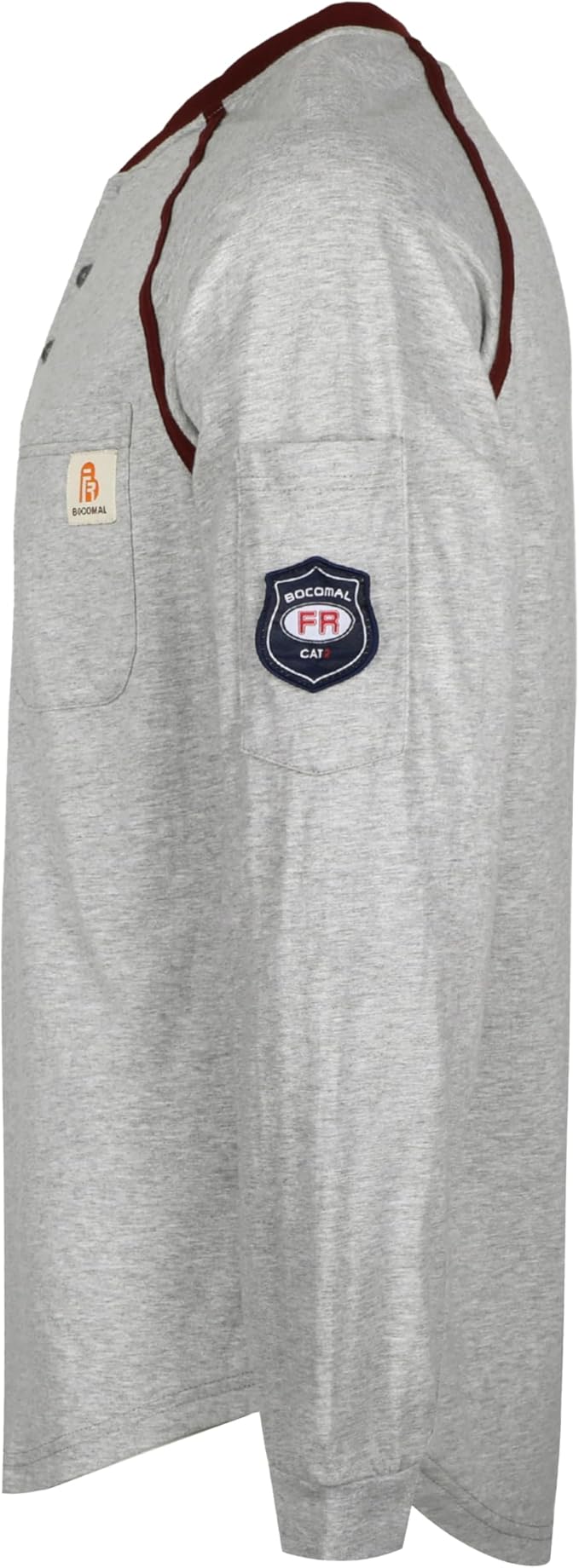 BOCOMAL FR Shirts 5.5oz Light Weight Henley and Short Sleeve Flame Resistant/Fire Retardant Clothing Shirt