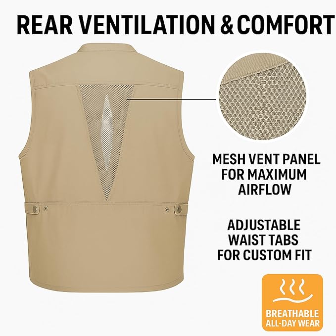 Humvee Utility Vest with 21 Pockets -Travel, Safari, Hunting, Camping, 100% Cotton, Tactical Jacket for Men & Women