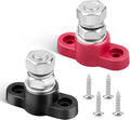 RED WOLF 12V 150A Power Distribution Block 3/8" Single Stud Busbar M10 Terminal Bus Bar 12 Volt DC Battery Junction Post Power for Auto Boat Marine Solar System Positive and Negative (2PC)