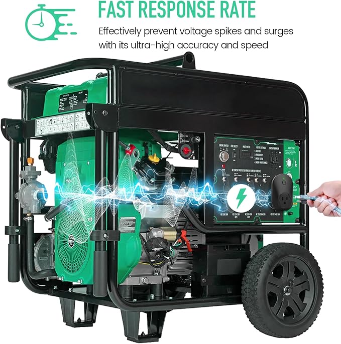 Generator Electromagnetic Protector, EMP Protection, Plug Into The Socket of Inverter & Generator, Withstand Multiple High-Voltage Surges, for Home Backup, Emergencies, Grid outages