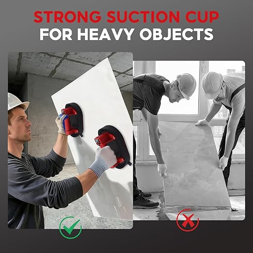 Electric Suction Cup Glass Lifter,Tile Tools,Heavy Duty Vacuum Suction Cup with Digital Display,573lbs Max & Auto Start Pump,8H Battery for Glass, Tile, Marble, Granite, Metal,2 Packs