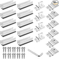 Anbte Solar Panel Mounting Brackets, Included 10 x 4.72 in Rails + 4 end Clamps + 6 Center Clamps + 1 Wrench, Aluminum Solar Mounting Kit for 4 Panels, Waterproof, for Roof, RV, Boat, Silver