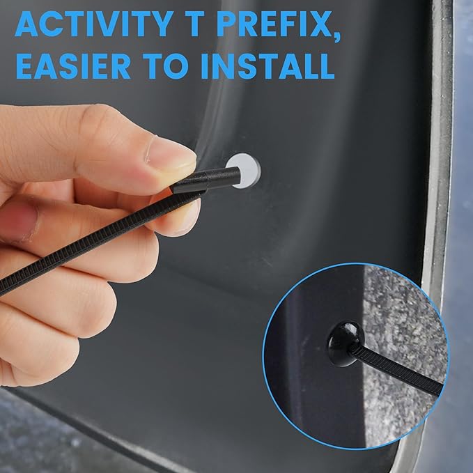 200 Pcs Nylon Universal Cable Tie Buckle - New Multifunctional Nylon Zip Ties Double Sided Buckle & Button Design Plastic Cable Ties Tool Fasteners Car Body UV Resistant Zipties for Car Daily Repair