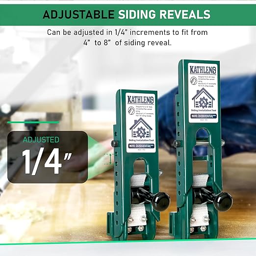 Siding Installation Tools, Siding Mounting Kit for Use with 5/16-Inch Fiber Cement Sidings, Lap Tools Gauge with Adjustable Reveals, Polycarbonate Body, 2 Pack