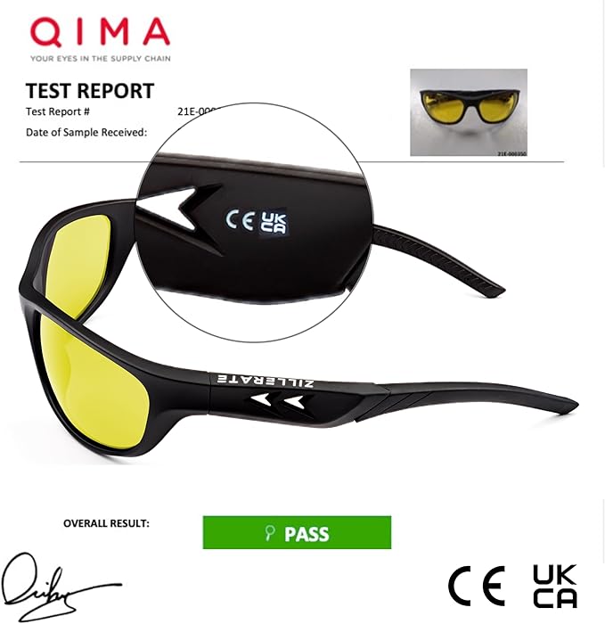 Night Vision Driving Glasses - Anti Glare HD Polarized Yellow Tinted Sunglasses for Men & Women