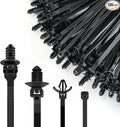 GOOACC Push Mount Cable Zip Ties Heavy Duty Nylon Push Mount 4 Popular Sizes Self Locking Cable Strap Assortment for Indoor Outdoor Wire Tying Construction Auto ect. -120 Pcs
