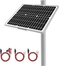 12V 20W Solar Battery Trickle Charger & Maintainer - Waterproof 20 Watt Solar Panel Built-in Smart MPPT Charge Controller + Adjustable Pole Mount Brackets for Pole Dia 1.5-3.0inch/40-80mm