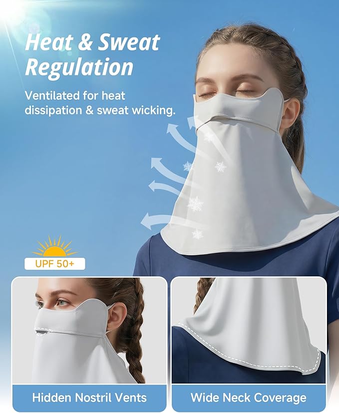 Stelle UV Sun Protection Unisex Face Cover Breathable Cooling Neck Gaiter Scarf UPF 50+ for Summer Outdoor Activities