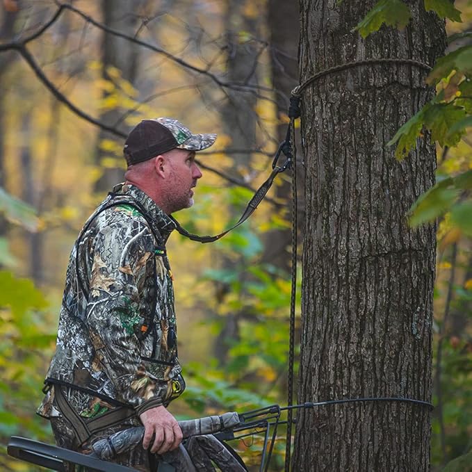 Hunter Safety System Rope Style Treestrap: 9' Hunting Safety Strap with Prussik Knot for Climbing & Treestand Security