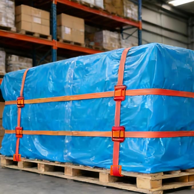 ZENFUN 20 Packs Edge Protectors for Cargo Loads, Flatbed Corner Protectors, Tiedown Plastic Protector, Truck Shipping, Protects Cargo Edges, Orange