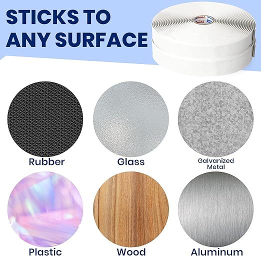 ADHES Premium Butyl Sealant Tape 3/4" x 30 'x 1/8" White Butyl Rubber Sealant Tape for RVs, Vehicles, Marine and Home Repair – Ideal for Headlights, Windows, Doors, and Windshields