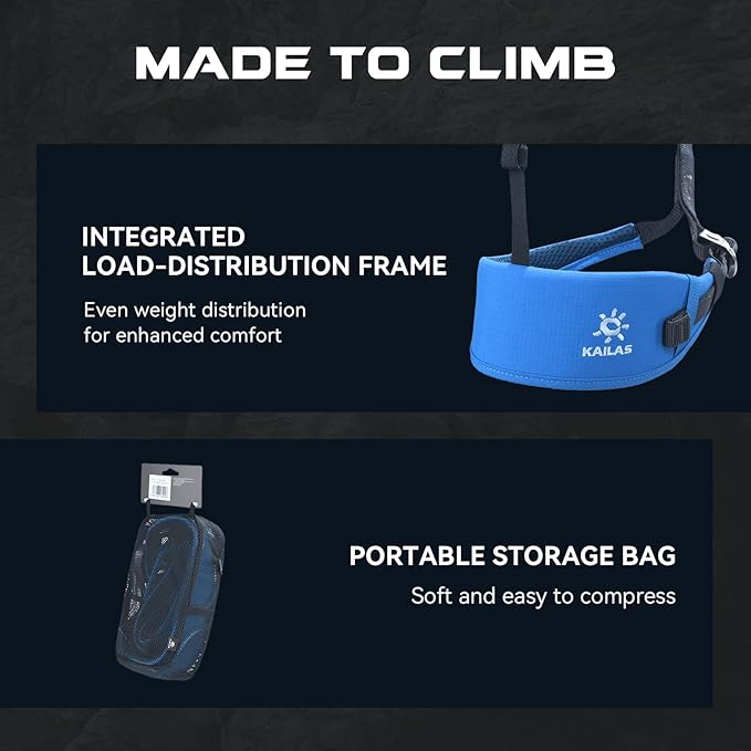 KAILAS B3 Rock Climbing Harness Men Adjustable Roofing Harness Indoor Climbing Rappelling Harness Women Protect Durable