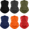Fuinloth Neck Gaiter, 6 Pack Cooling UV Protection Bandana Face Mask Gator Scarf for Men Women