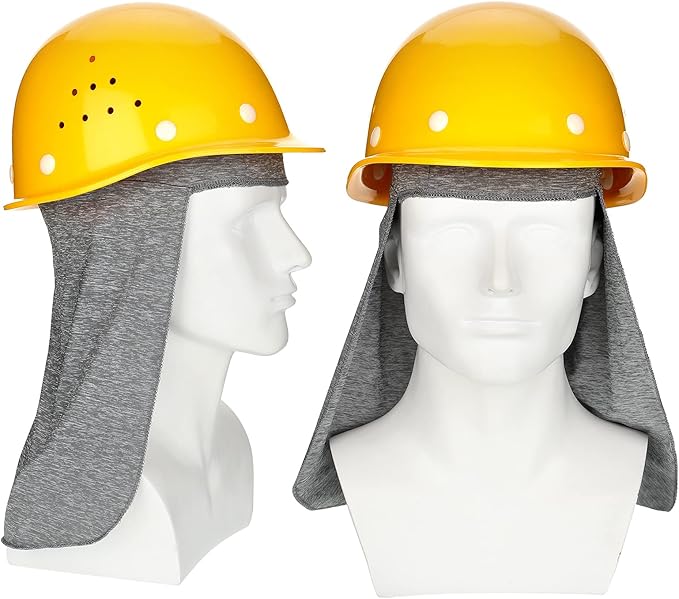 Geyoga 2 Pieces Hard Hat Sun Shade Cooling Skull Cap Neck Cover Elastic Fishing Hat for Women Men Outdoor