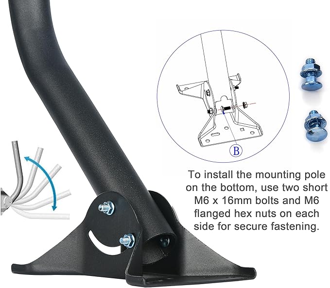 CEKAY Heavy Duty Universal Mounting Pole with Clamp U-Bolt Kit (1 11/16" x 17 1/4"), Adjustable J-Pole Mast for Antennas, Starlink, Satellite, Weather Station, Wall, Roof or Pipe Mounting