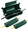 3 Pack Outdoor Extension Cord Cover IP44 Waterproof, Weatherproof Extension Cord Protector Box for Outdoor Plug & Outlet, Ideal for Christmas Lights, Garden Tools, Patio, Green