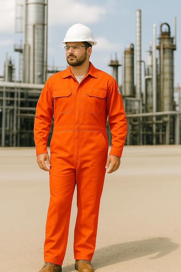 Just In Trend Classic Safety Work Coverall - Long Sleeve - 100% Cotton - 7 oz