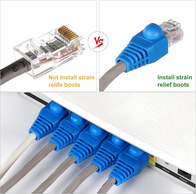 RJ45 Crimp Tool Kit for Cat5 Cat5e Cat6 Modular Plugs Connectors, RJ-11, 6P/RJ-12, 8P/RJ-45 Network Crimping Tool, Modular RJ45 Crimper Strip, Cut, Crimp, All-in-One